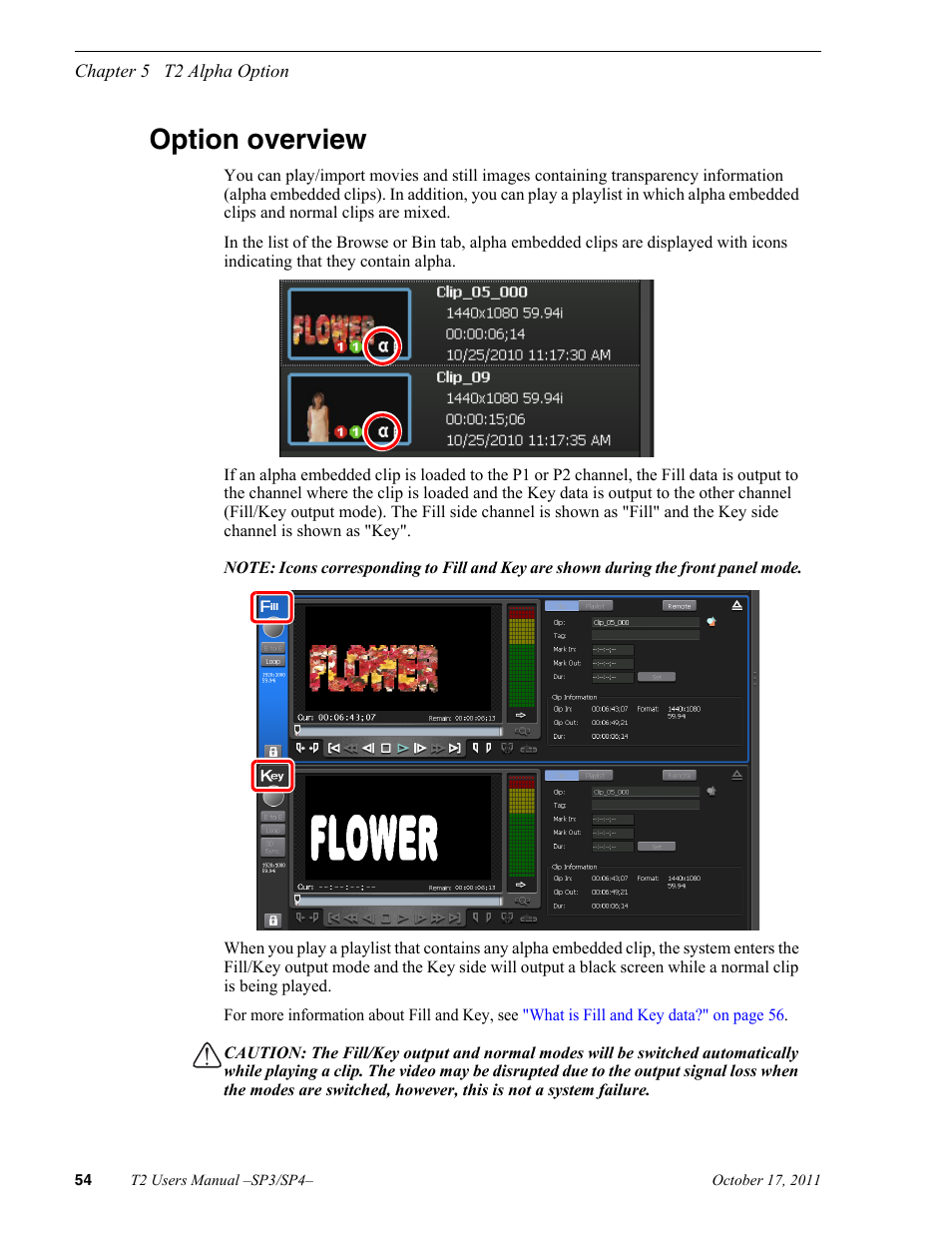 Option overview | Grass Valley T2 Classic iDDR User Manual | Page 54 / 126
