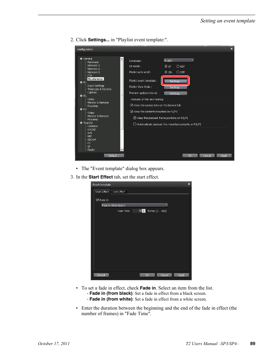 Grass Valley T2 Classic iDDR User Manual | Page 89 / 126