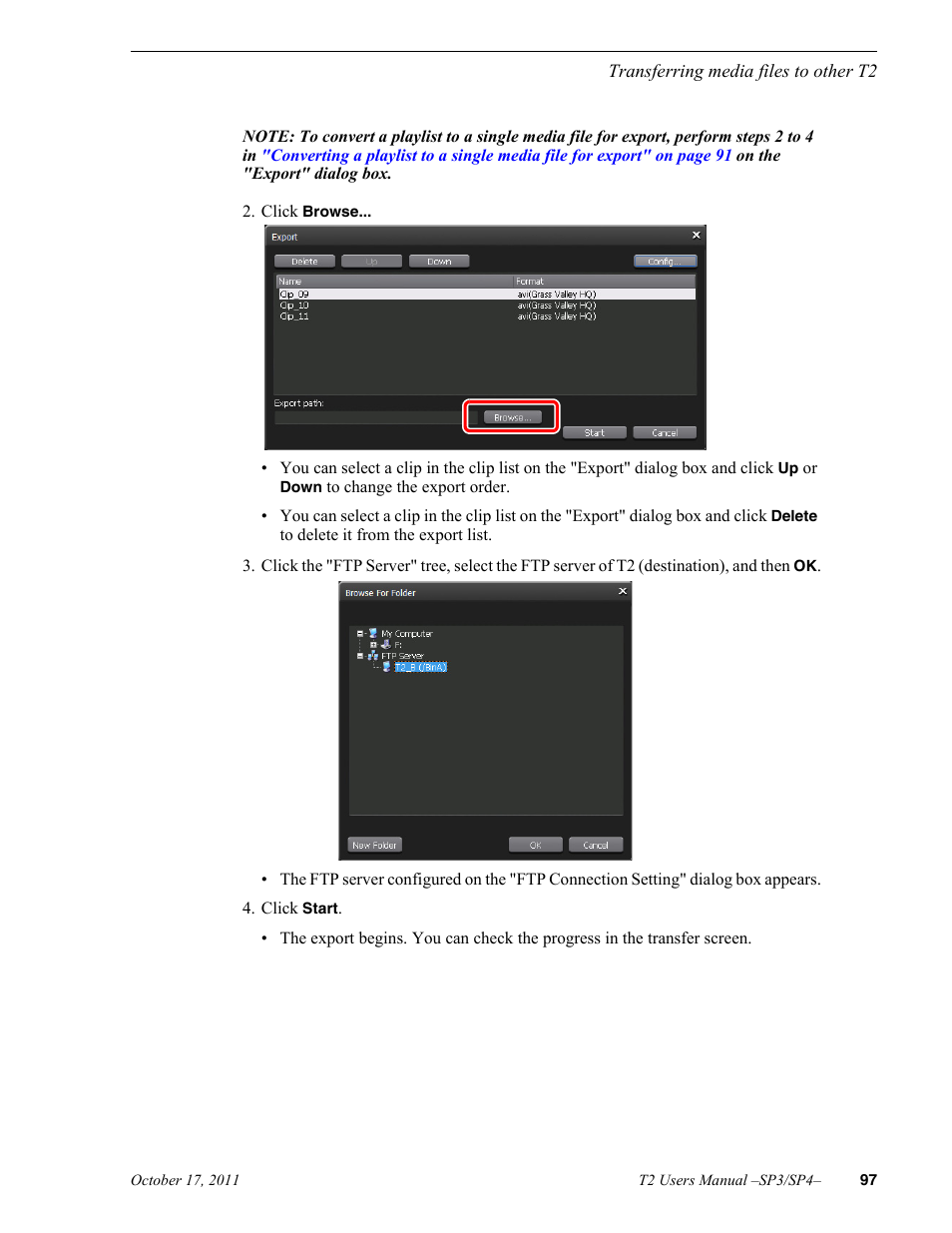 Grass Valley T2 Classic iDDR User Manual | Page 97 / 126