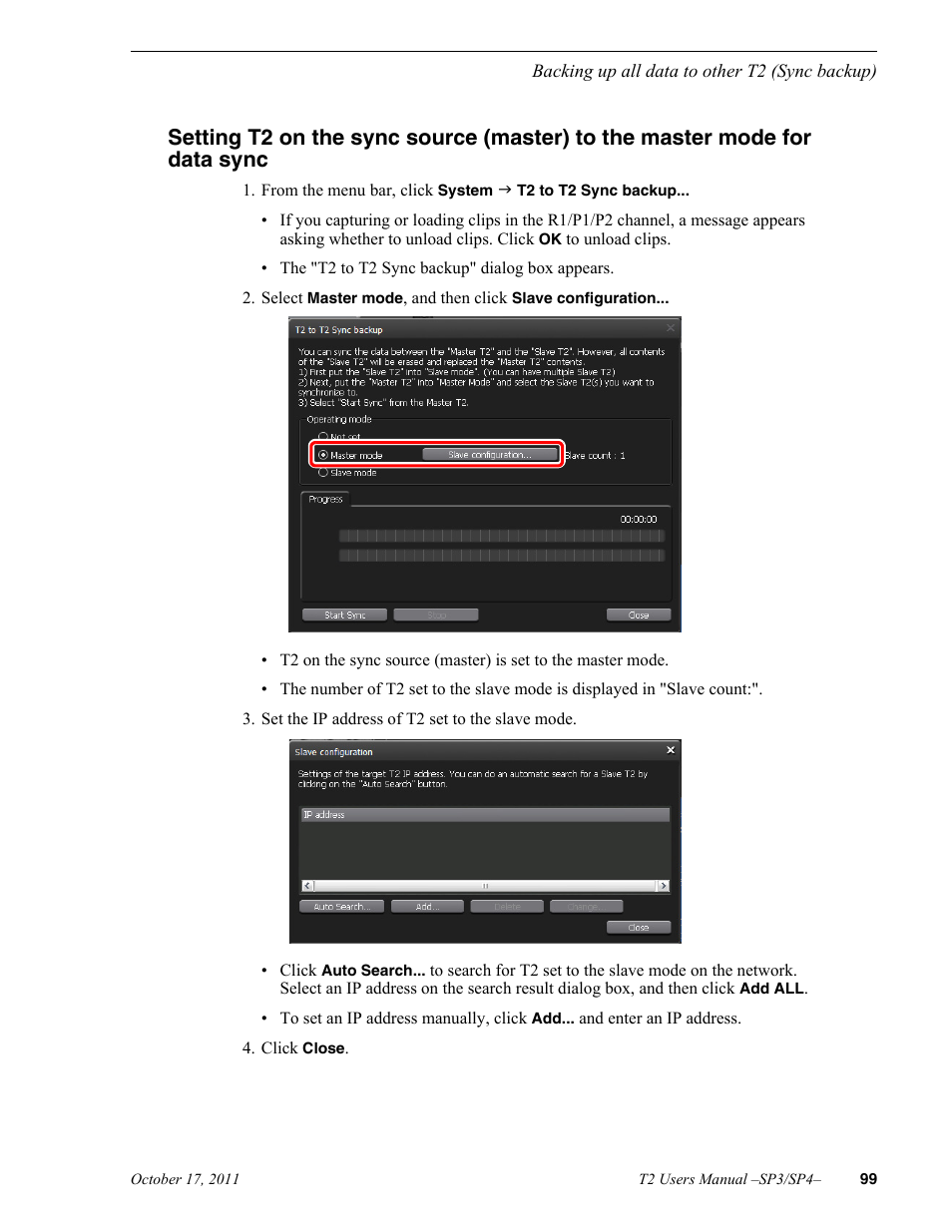 Grass Valley T2 Classic iDDR User Manual | Page 99 / 126