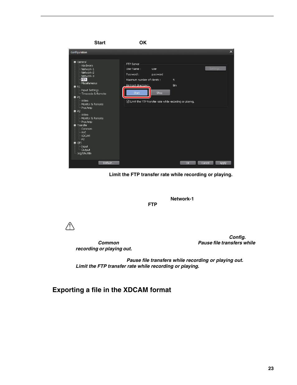 Exporting a file in the xdcam format | Grass Valley T2 Classic iDDR Addendum User Manual | Page 23 / 65