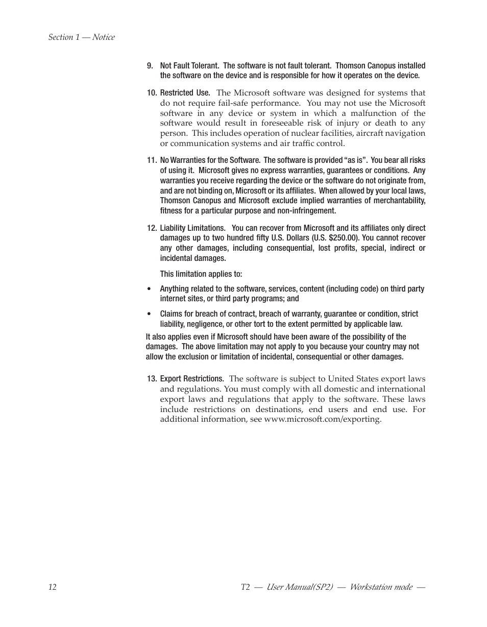 Grass Valley T2 Classic iDDR Workstation Mode SP2 User Manual | Page 12 / 116