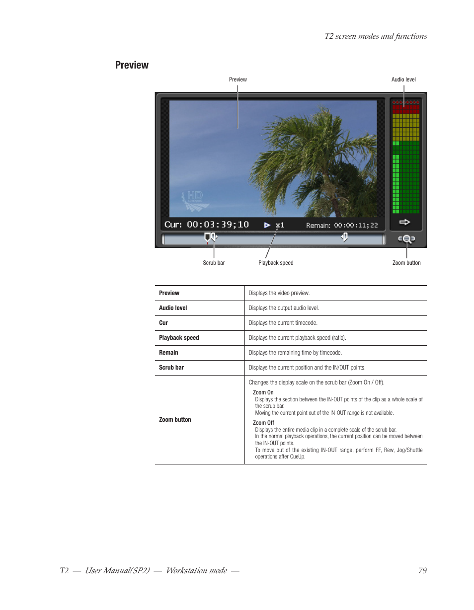 Preview, User﻿manual(sp2) ― workstation﻿mode | Grass Valley T2 Classic iDDR Workstation Mode SP2 User Manual | Page 79 / 116