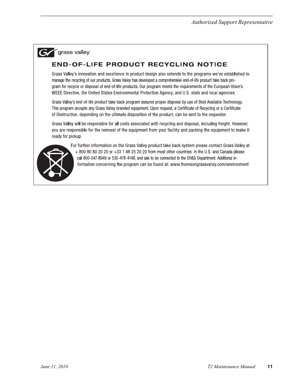 Grass Valley T2 Classic iDDR SP2 User Manual | Page 11 / 54