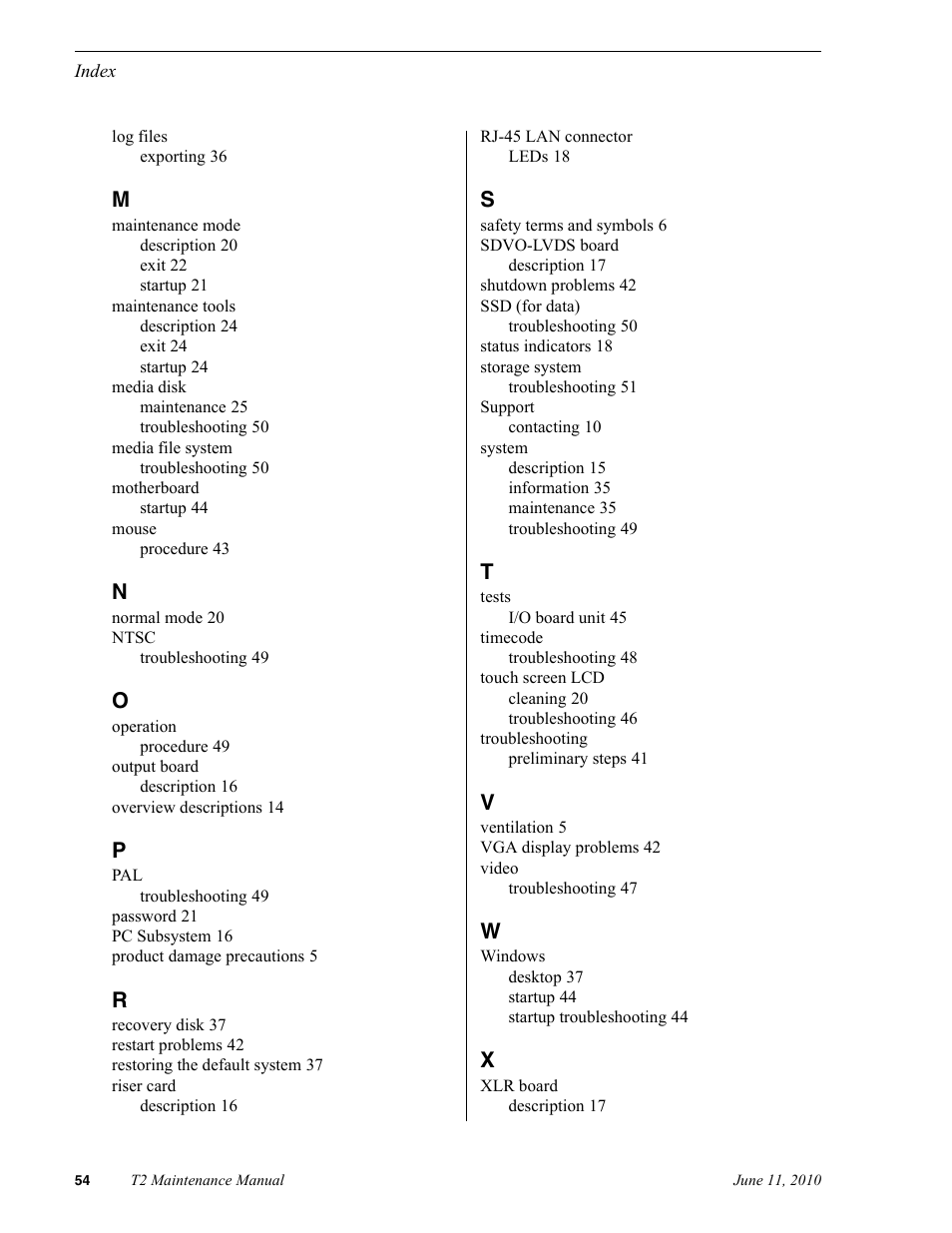 Grass Valley T2 Classic iDDR SP2 User Manual | Page 54 / 54