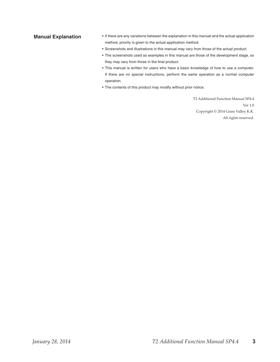 Manual explanation | Grass Valley T2 Classic iDDR Additional Function Manual SP4.4 User Manual | Page 3 / 11