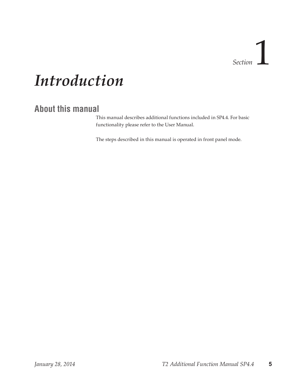 Introduction, About this manual | Grass Valley T2 Classic iDDR Additional Function Manual SP4.4 User Manual | Page 5 / 11