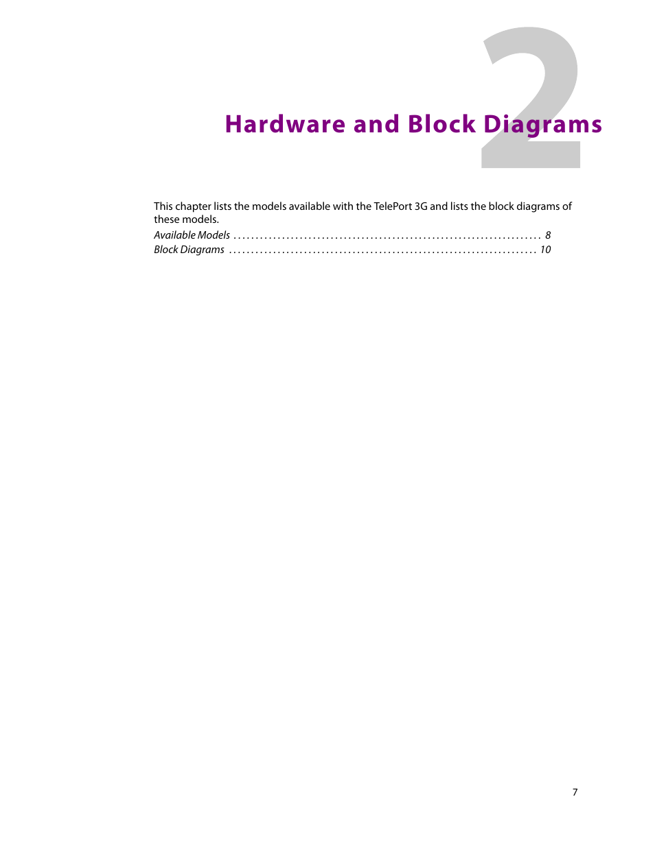 2 hardware and block diagrams, Hardware and block diagrams | Grass Valley TelePort 3G User Manual | Page 11 / 37