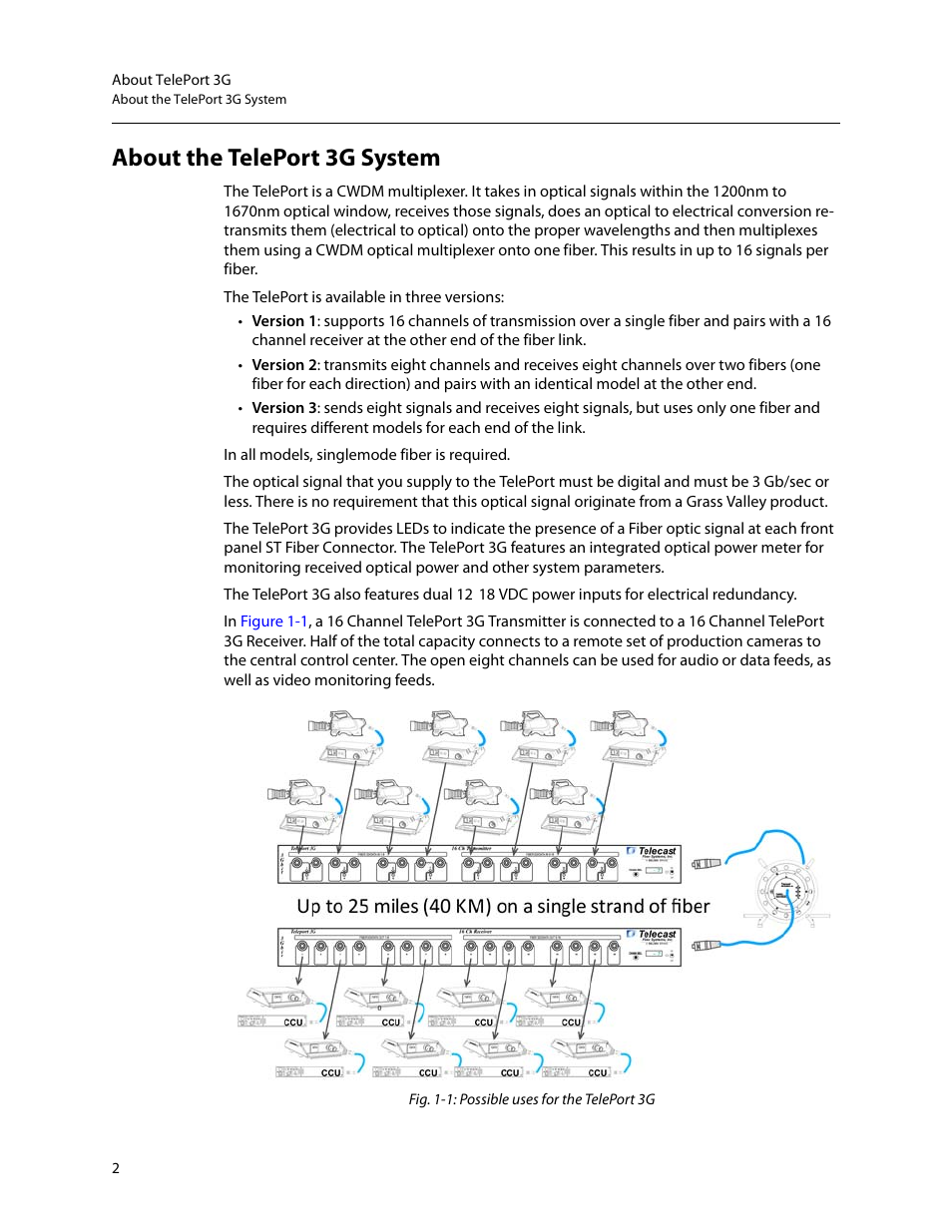 About the teleport 3g system | Grass Valley TelePort 3G User Manual | Page 6 / 37