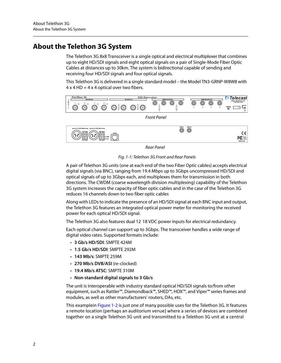 About the telethon 3g system | Grass Valley Telethon 3G User Manual | Page 6 / 29