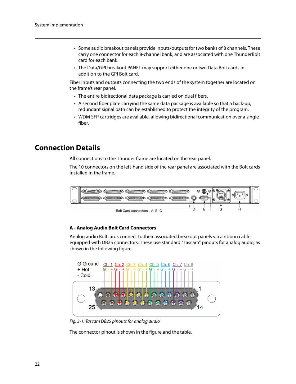 Connection details | Grass Valley Thunder 80 v.1.0 User Manual | Page 38 / 65