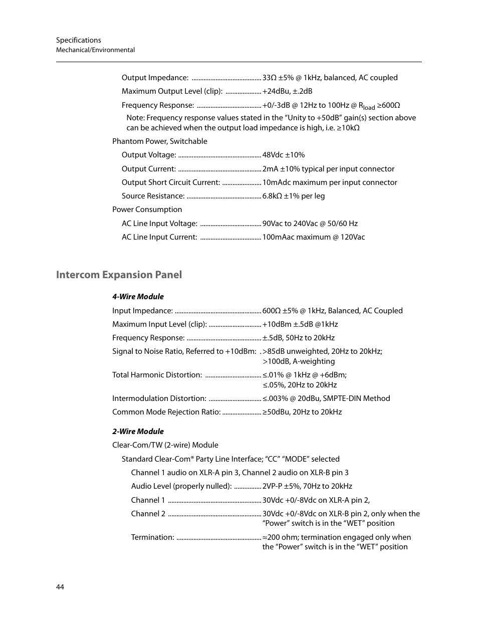 Intercom expansion panel | Grass Valley Thunder 80 v.1.0 User Manual | Page 60 / 65