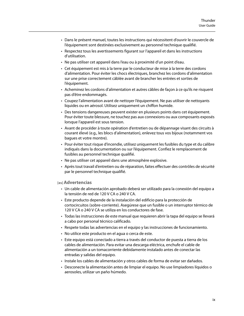Grass Valley Thunder 80 v.1.0 User Manual | Page 9 / 65