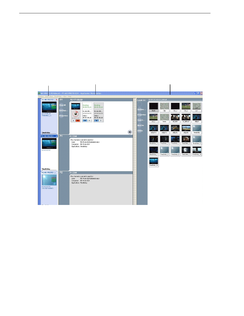 Timedelay channel panes | Grass Valley Time Delay v.3.1 User Manual | Page 8 / 20