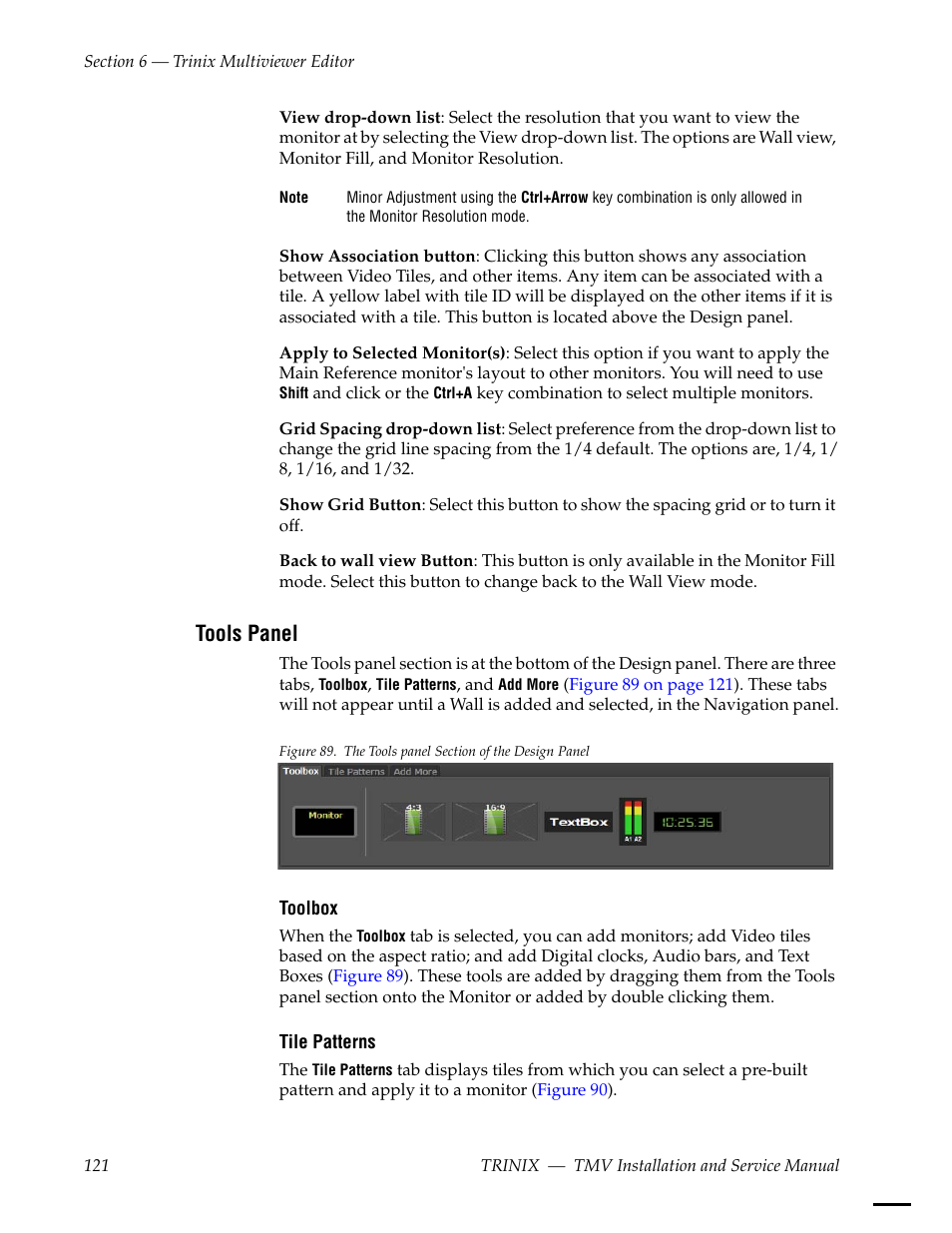 Tools panel | Grass Valley Trinix Multiviewer Installation User Manual | Page 121 / 223