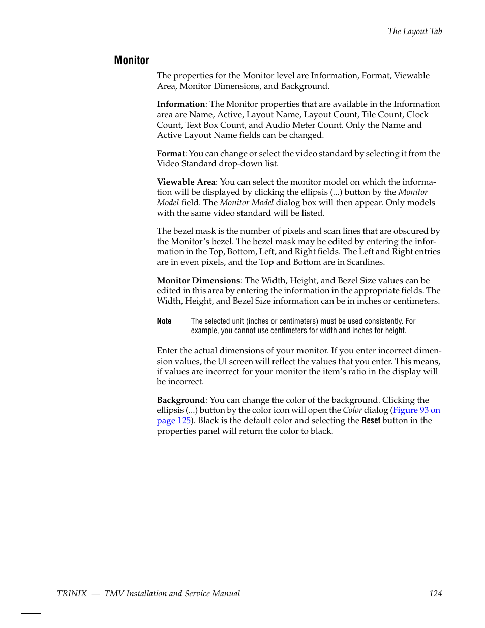 Monitor | Grass Valley Trinix Multiviewer Installation User Manual | Page 124 / 223