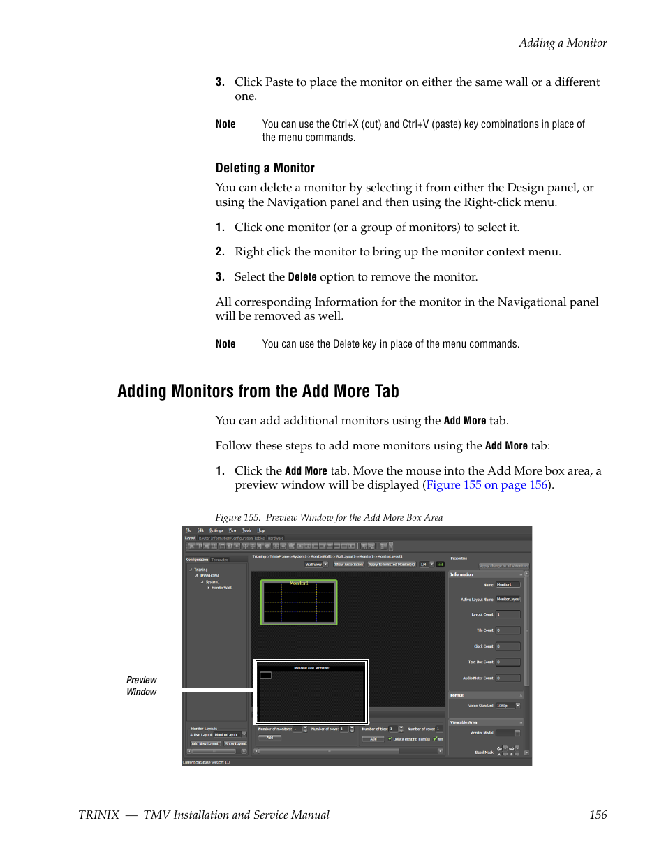 Adding monitors from the add more tab | Grass Valley Trinix Multiviewer Installation User Manual | Page 156 / 223