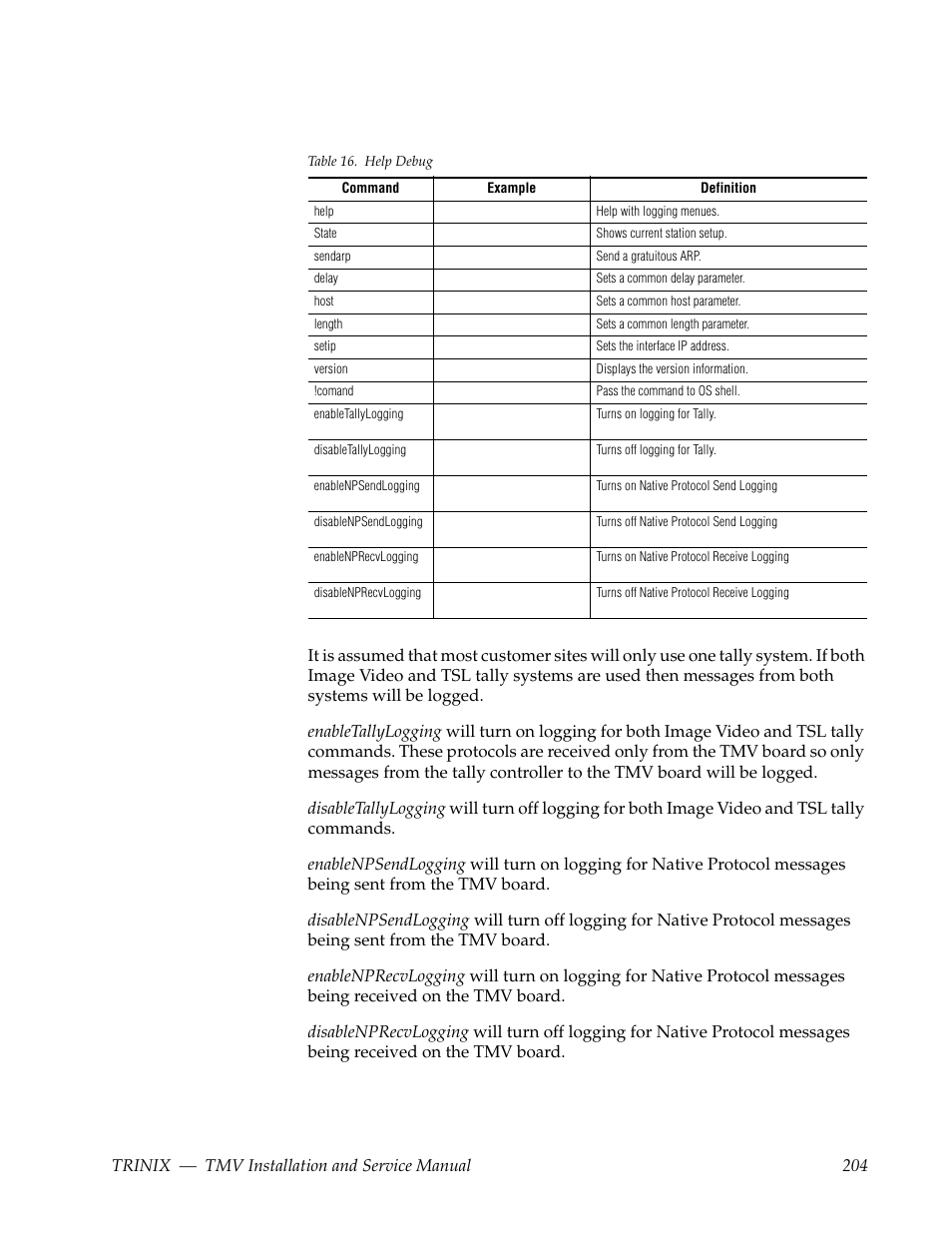 Help debug, Shows | Grass Valley Trinix Multiviewer Installation User Manual | Page 204 / 223
