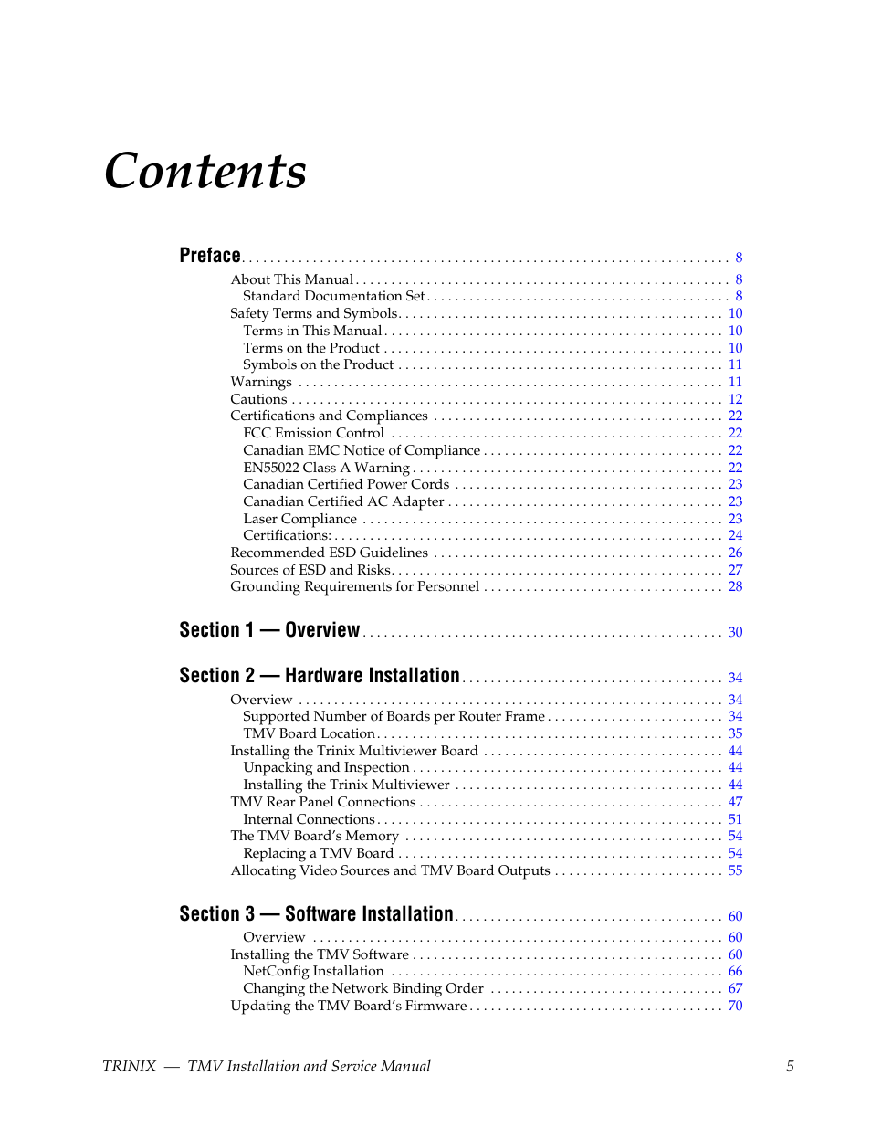 Grass Valley Trinix Multiviewer Installation User Manual | Page 5 / 223