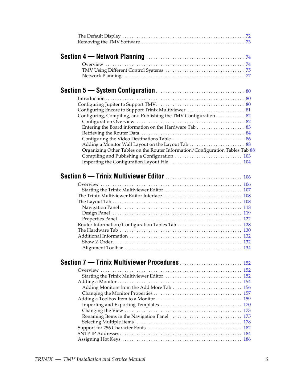 Grass Valley Trinix Multiviewer Installation User Manual | Page 6 / 223