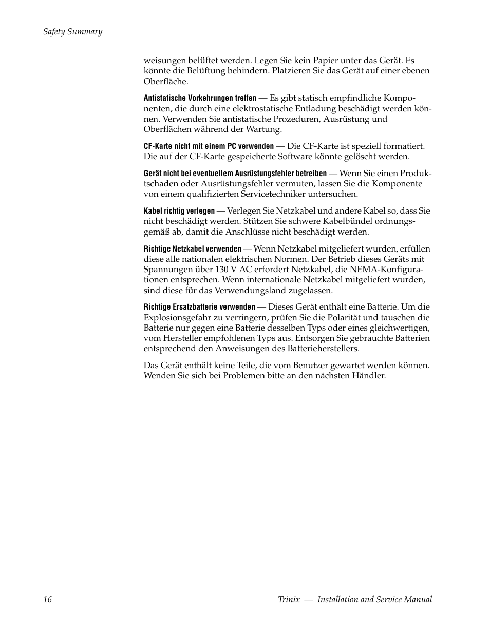 Grass Valley Trinix Back-Up Power Supplies Nov 16 2012 User Manual | Page 16 / 46