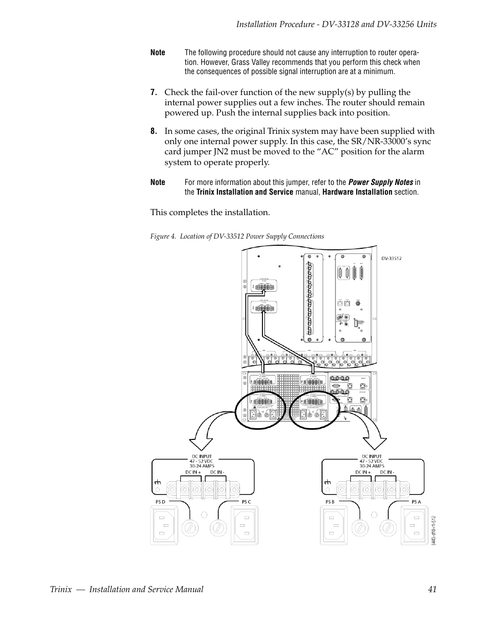 Grass Valley Trinix Back-Up Power Supplies Nov 16 2012 User Manual | Page 41 / 46