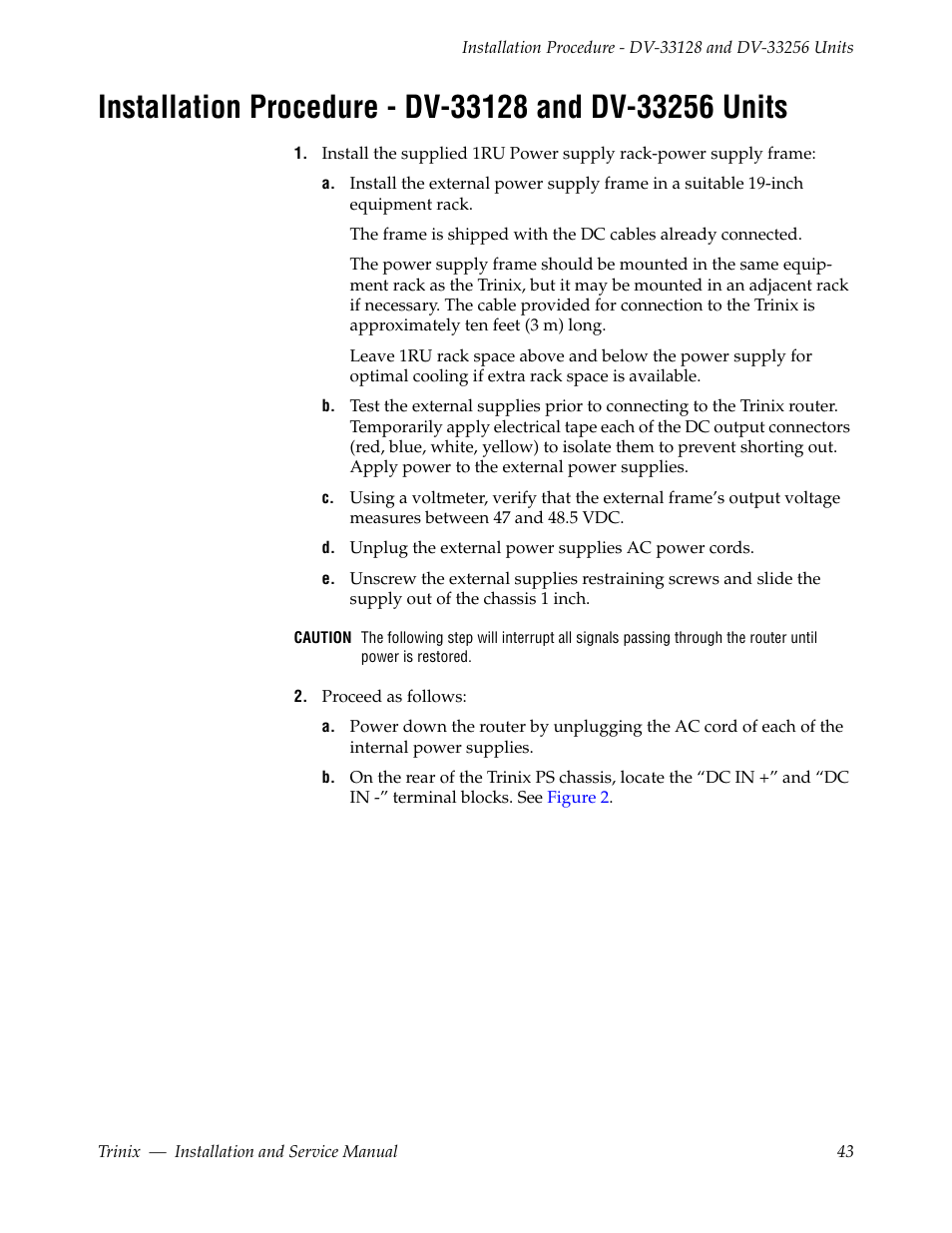 Grass Valley Trinix Back-Up Power Supplies Jan 13 2012 User Manual | Page 43 / 52
