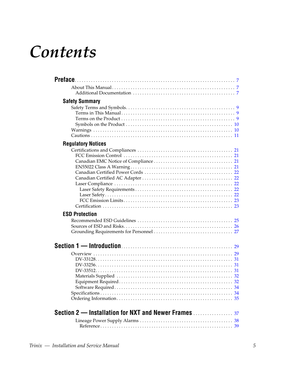 Grass Valley Trinix Back-Up Power Supplies Jan 13 2012 User Manual | Page 5 / 52