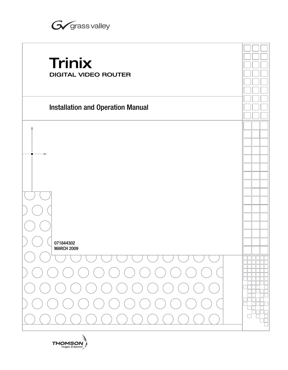 Trinix | Grass Valley Trinix Back-Up Power Supplies Apr 13 2010 User Manual | Page 3 / 44