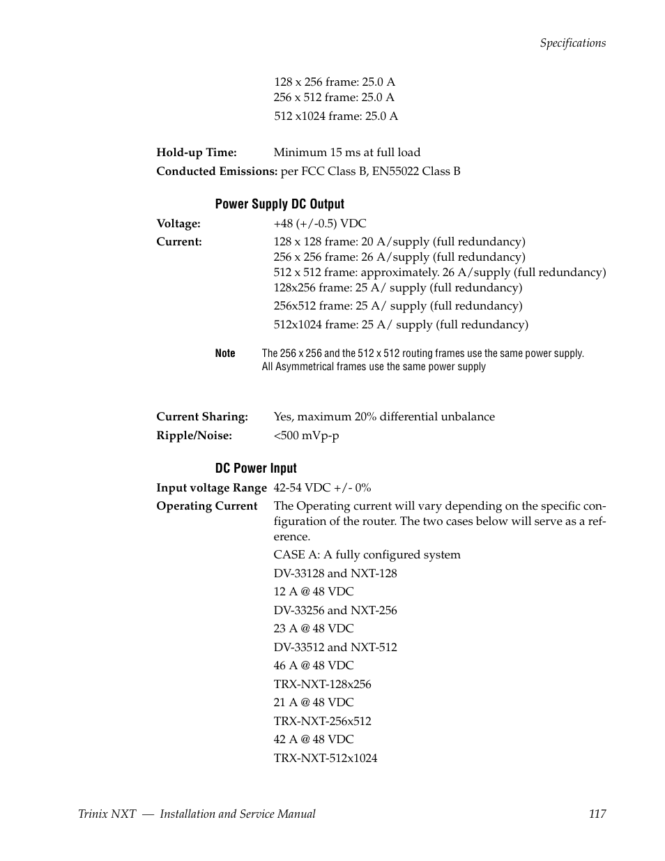 Ce. (see, Dc power input | Grass Valley Trinix NXT v.3.3.1 User Manual | Page 117 / 453