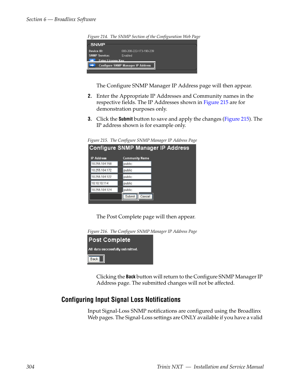 Configuring input signal loss notifications | Grass Valley Trinix NXT v.3.3.1 User Manual | Page 304 / 453