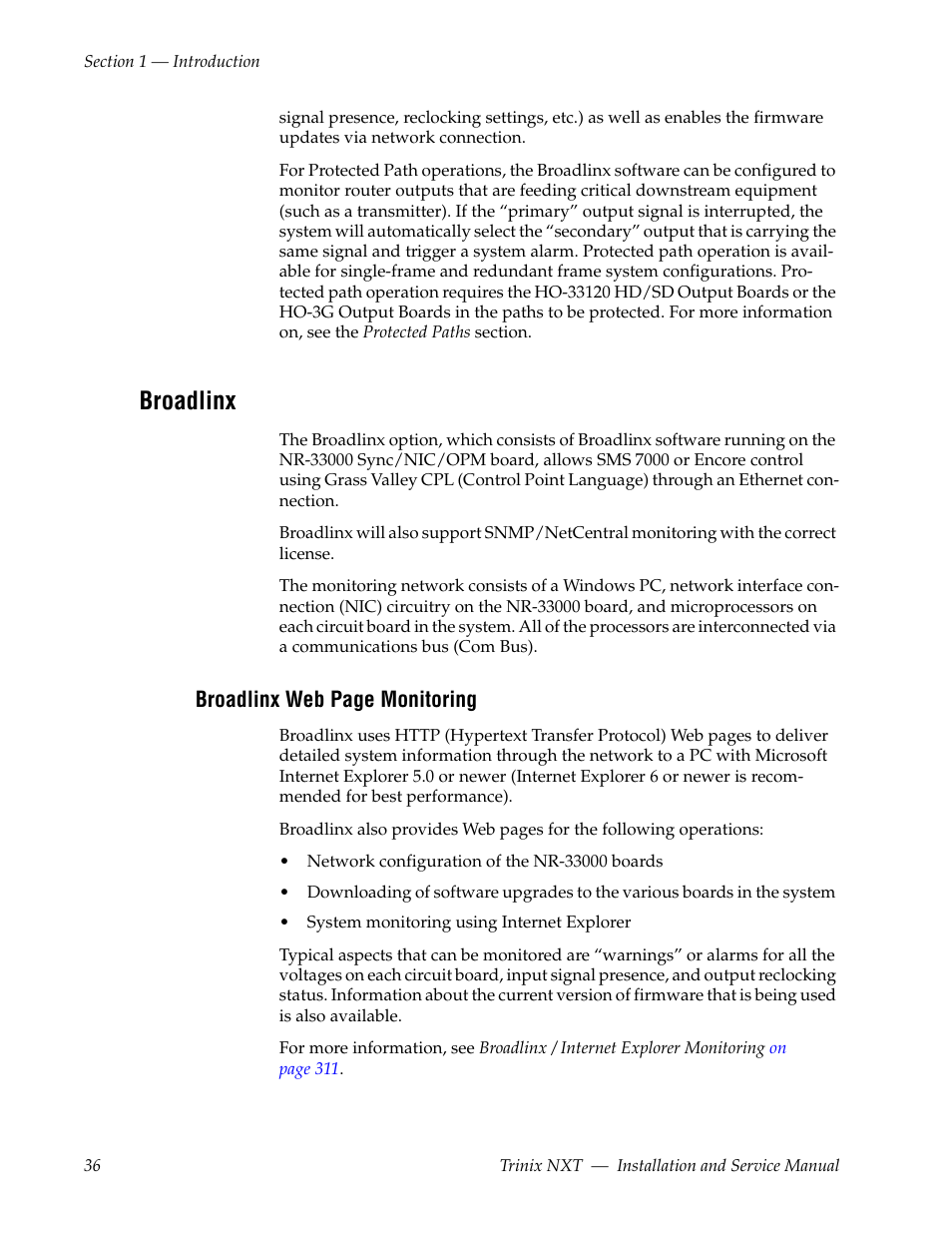 Broadlinx | Grass Valley Trinix NXT v.3.3.1 User Manual | Page 36 / 453