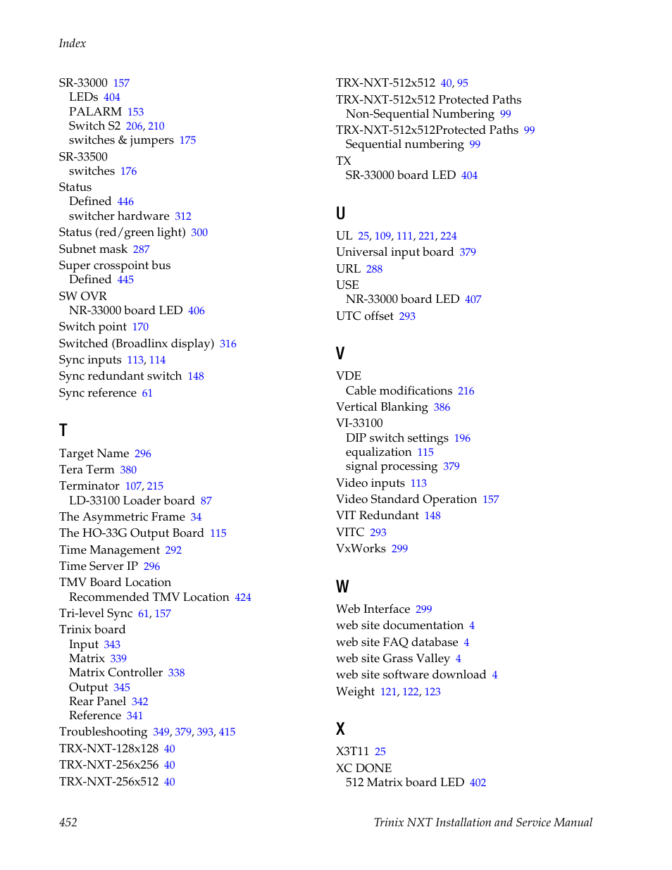 Grass Valley Trinix NXT v.3.3.1 User Manual | Page 452 / 453