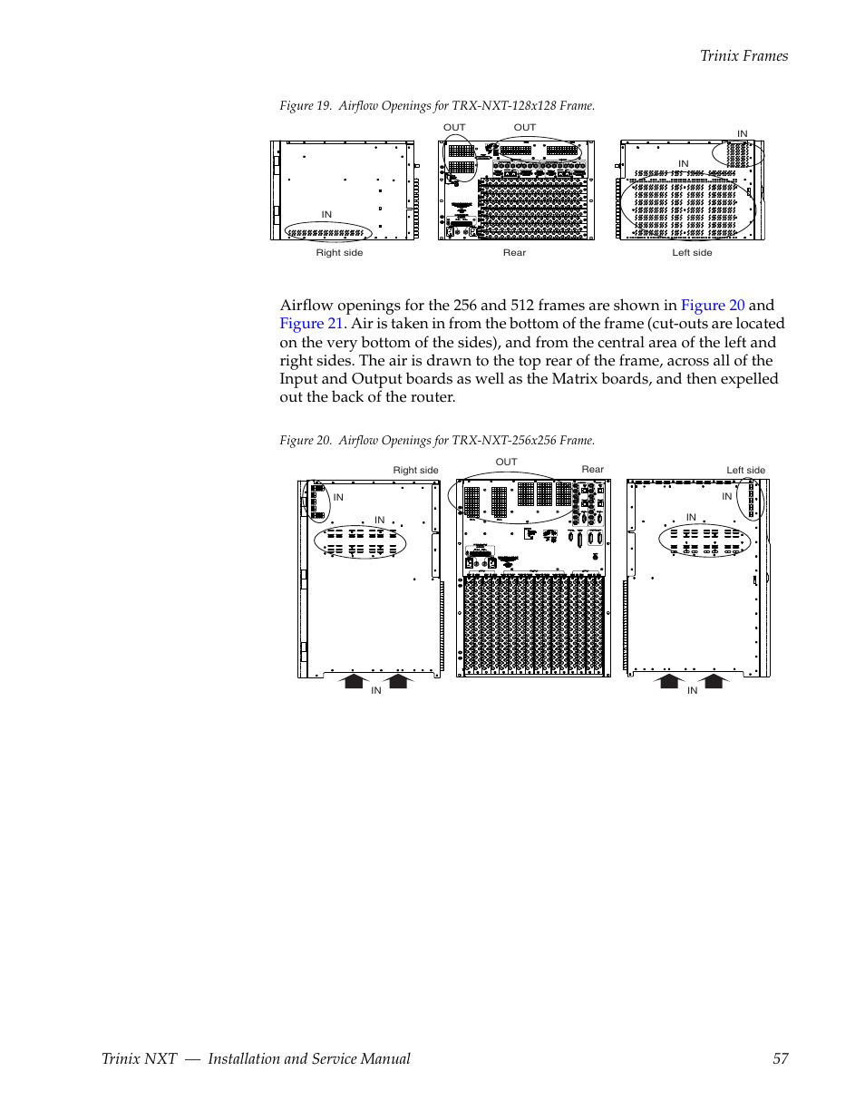 Figure 19, Air is taken in | Grass Valley Trinix NXT v.3.3.1 User Manual | Page 57 / 453