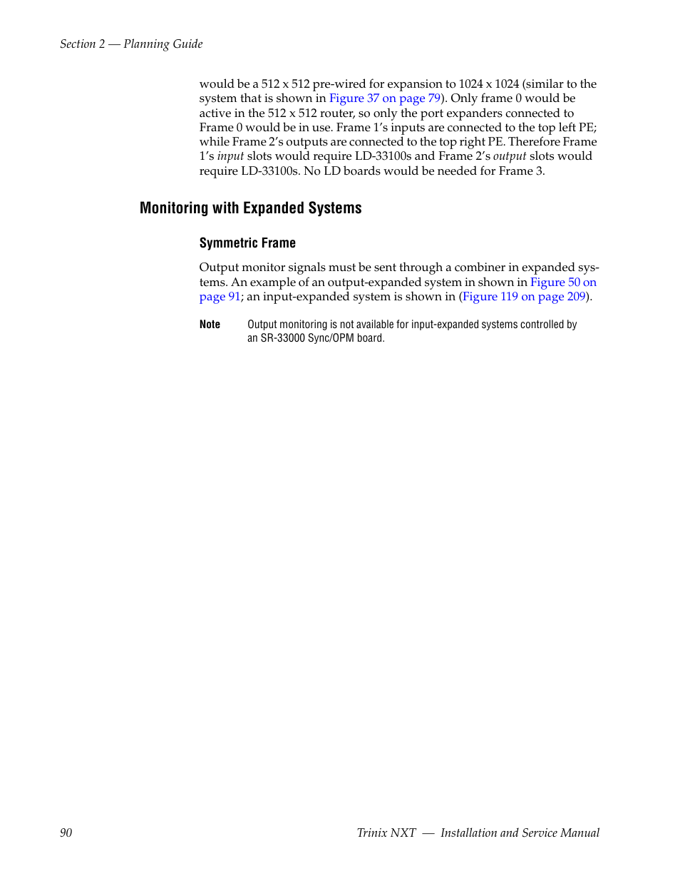 Monitoring with expanded systems, Monitoring with, Expanded systems | Grass Valley Trinix NXT v.3.3.1 User Manual | Page 90 / 453