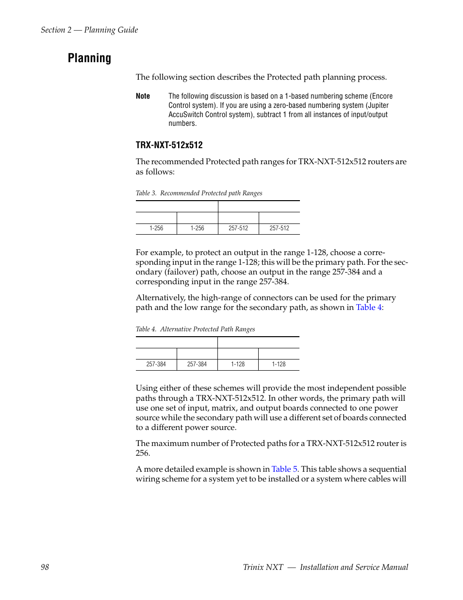 Planning | Grass Valley Trinix NXT v.3.3.1 User Manual | Page 98 / 453
