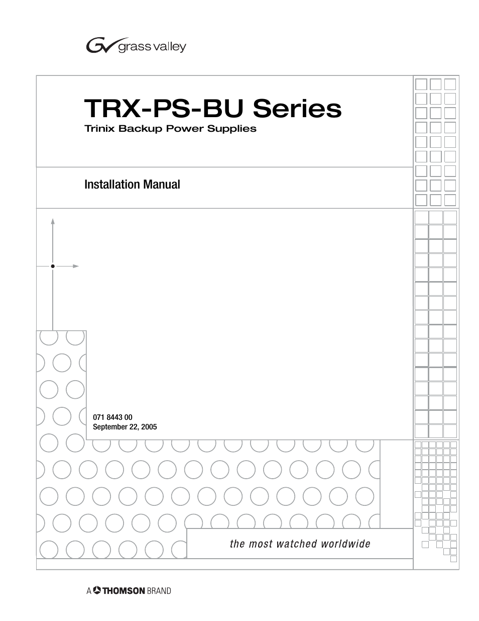 Grass Valley TRX-PS-BU Series User Manual | 24 pages