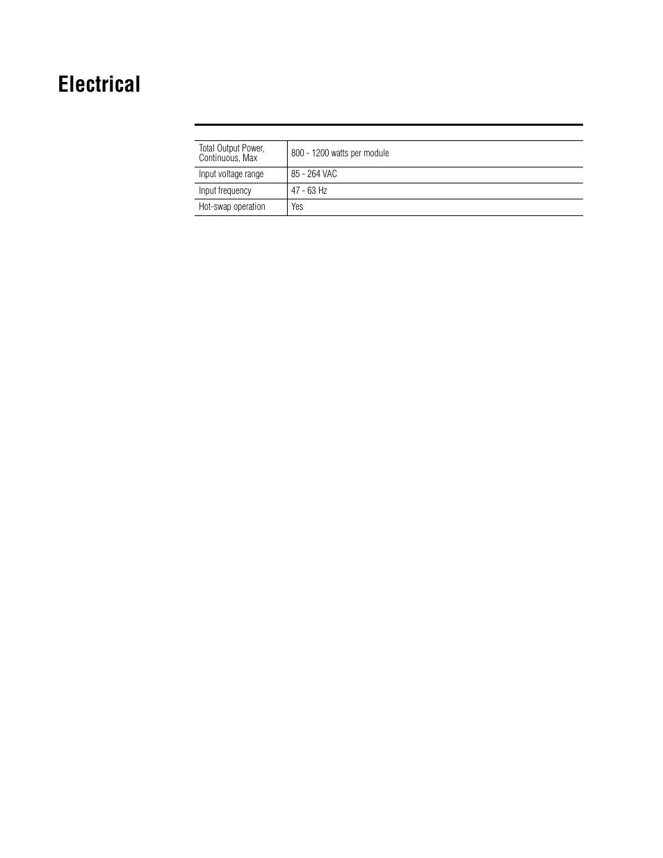Electrical | Grass Valley TRX-PS-BU Series User Manual | Page 24 / 24