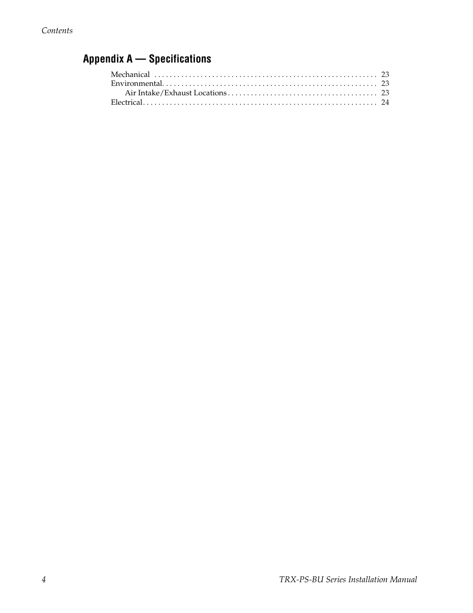 Grass Valley TRX-PS-BU Series User Manual | Page 4 / 24