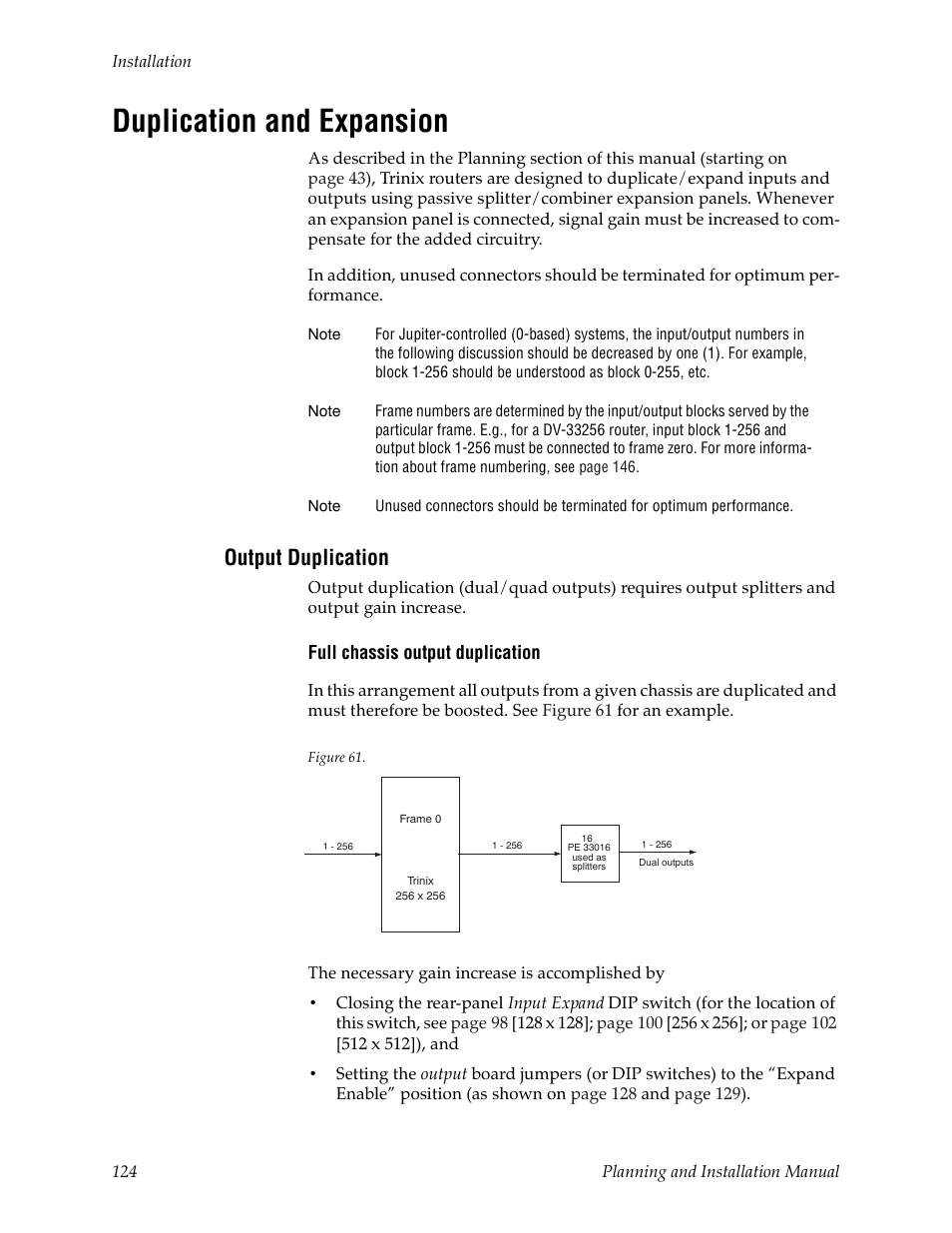 Duplication and expansion, Output duplication | Grass Valley Trinix v.2.4.1 User Manual | Page 124 / 232