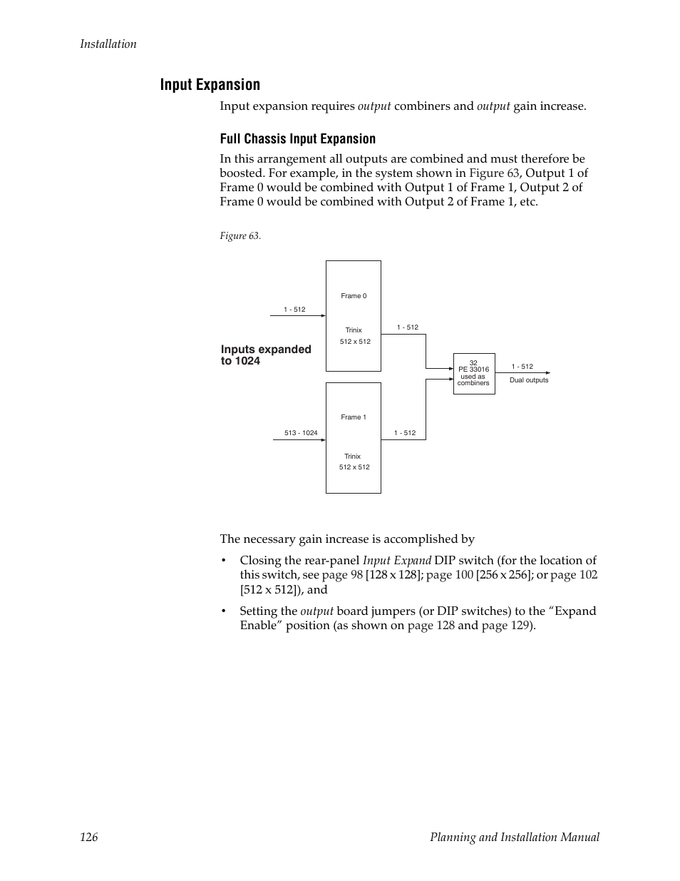 Input expansion | Grass Valley Trinix v.2.4.1 User Manual | Page 126 / 232