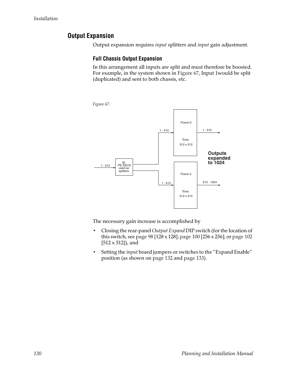 Output expansion | Grass Valley Trinix v.2.4.1 User Manual | Page 130 / 232
