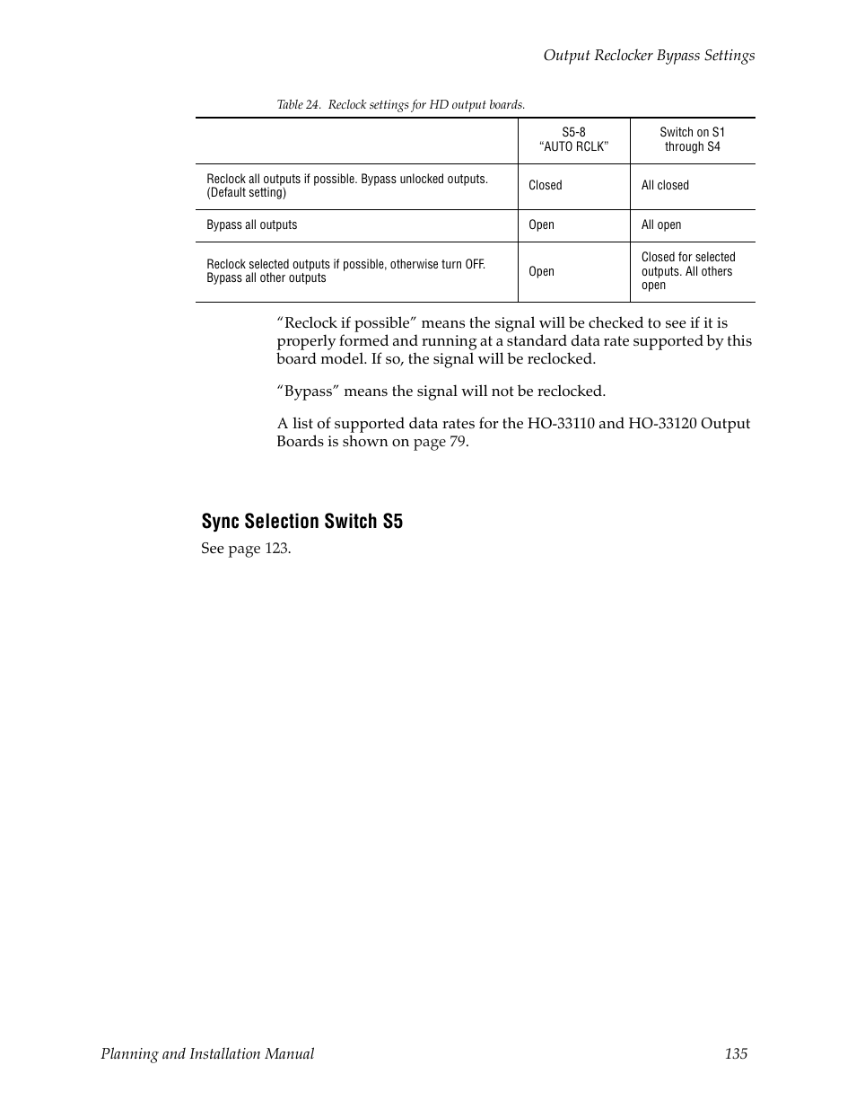 Sync selection switch s5 | Grass Valley Trinix v.2.4.1 User Manual | Page 135 / 232