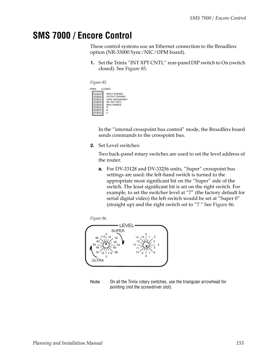 Sms 7000 / encore control | Grass Valley Trinix v.2.4.1 User Manual | Page 153 / 232