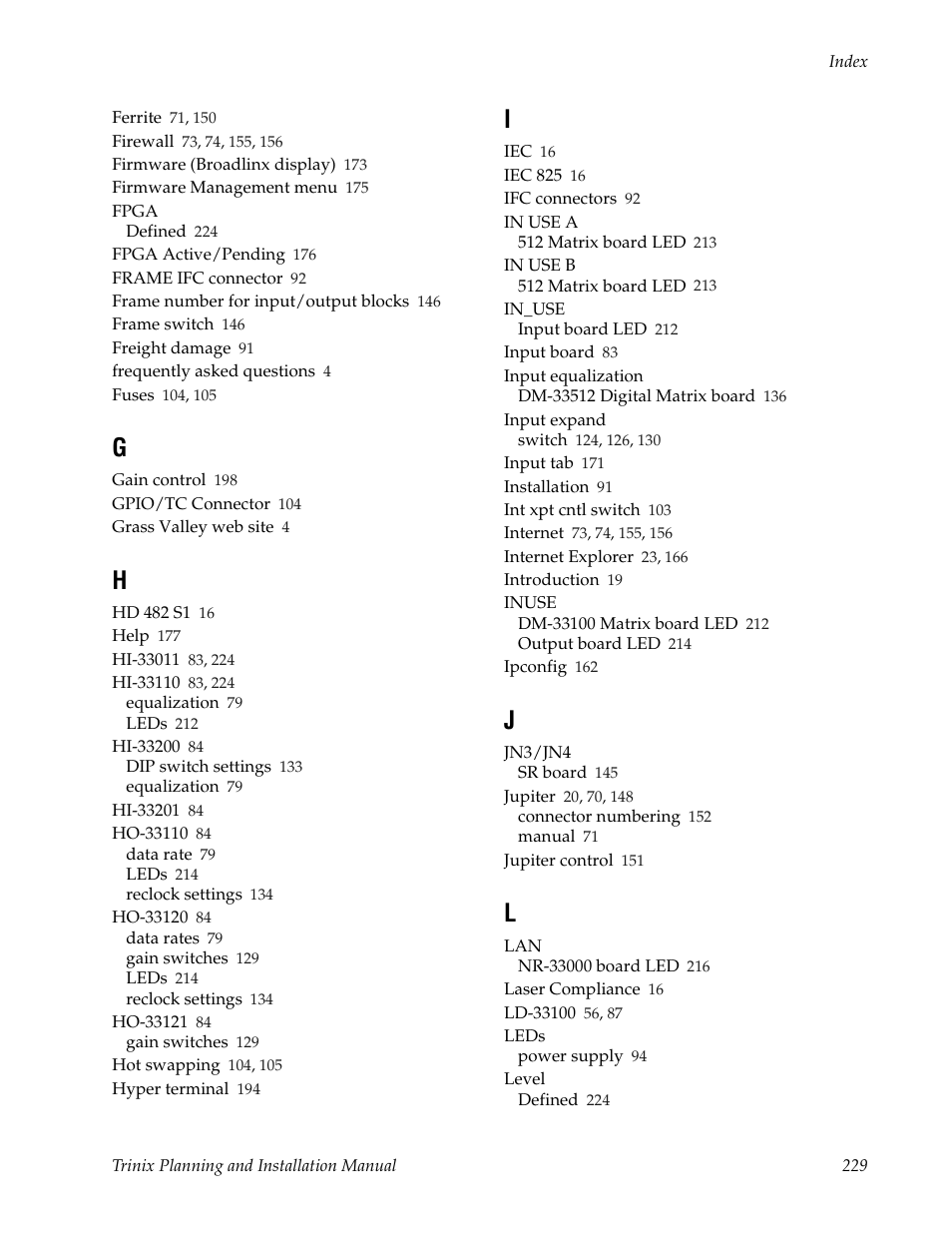 Grass Valley Trinix v.2.4.1 User Manual | Page 229 / 232