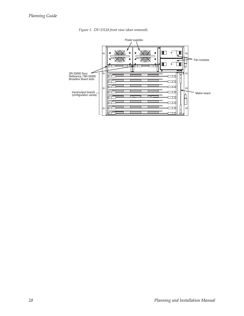 Figure 1, Planning guide 28 planning and installation manual | Grass Valley Trinix v.2.4.1 User Manual | Page 28 / 232