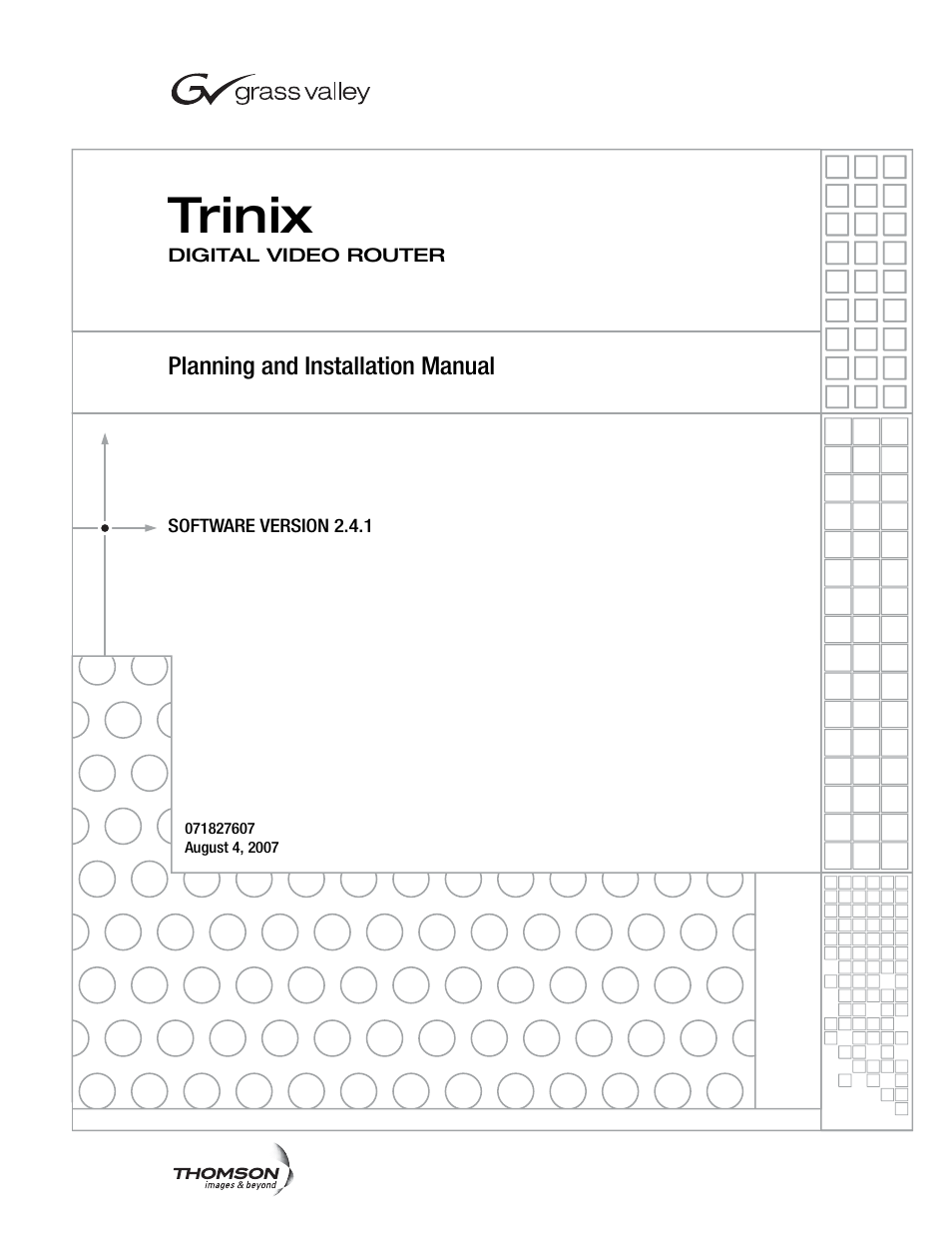 Trinix | Grass Valley Trinix v.2.4.1 User Manual | Page 3 / 232