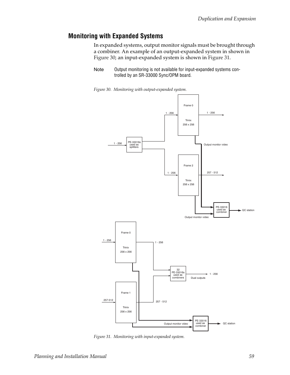 Monitoring with expanded systems | Grass Valley Trinix v.2.4.1 User Manual | Page 59 / 232
