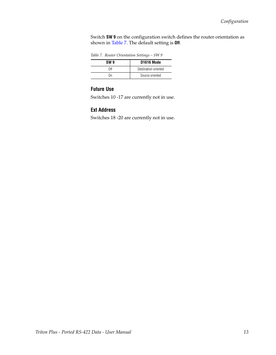 Grass Valley Triton Plus Revision 5 User Manual | Page 13 / 22