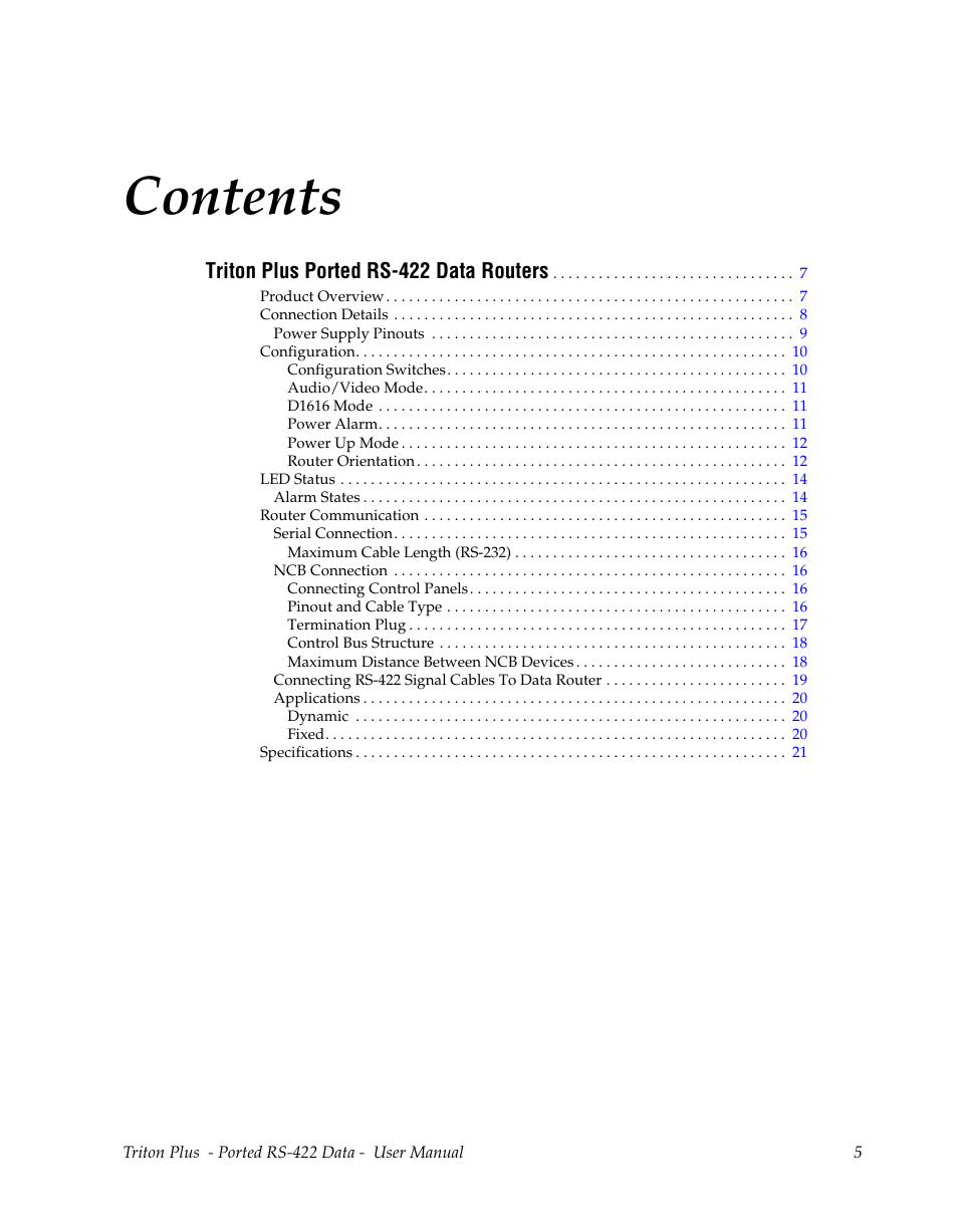 Grass Valley Triton Plus Revision 5 User Manual | Page 5 / 22